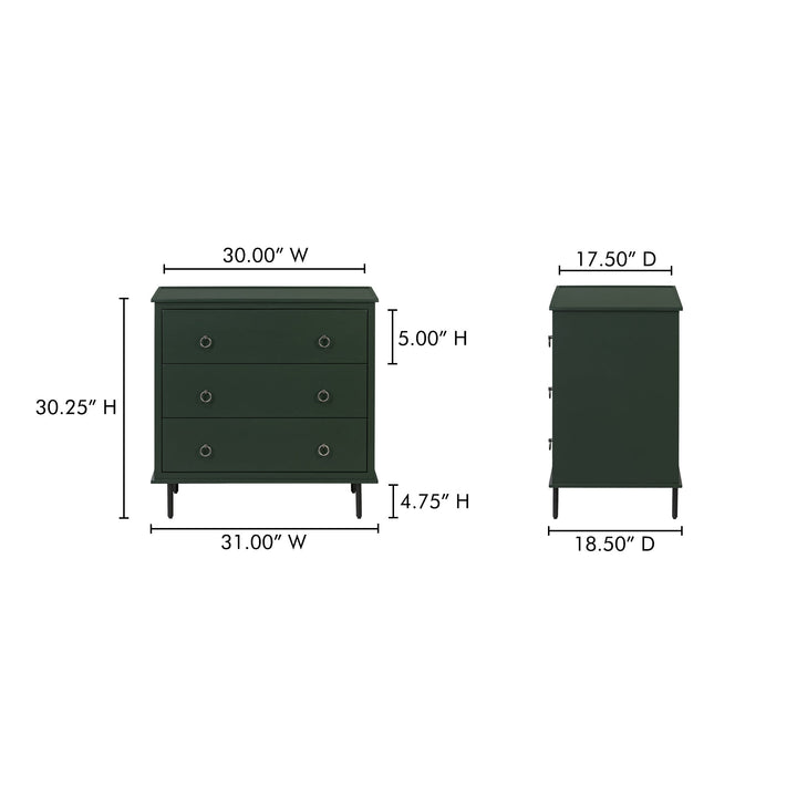 Reagan 3 Drawer Nightstand Moes Home Collection Mhc Ju 1007 02 20