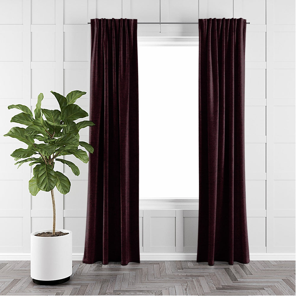 Juno Velvet Bordeaux Drapery - Open Box 3