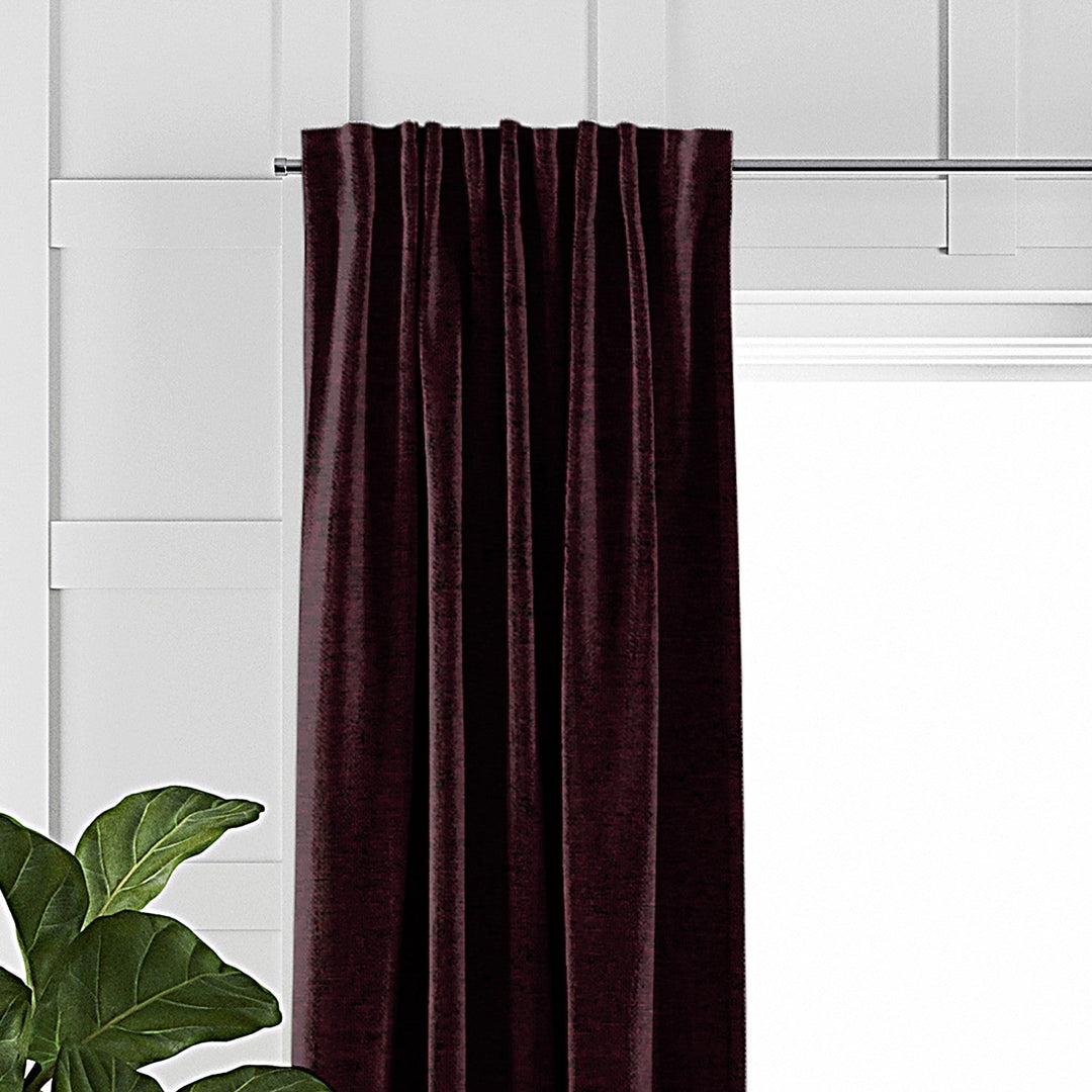 Juno Velvet Bordeaux Drapery - Open Box 1