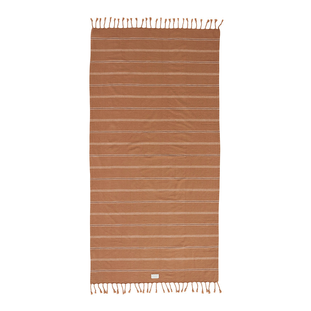 Kyoto Bath Towel Dark Caramel By Oyoy 1