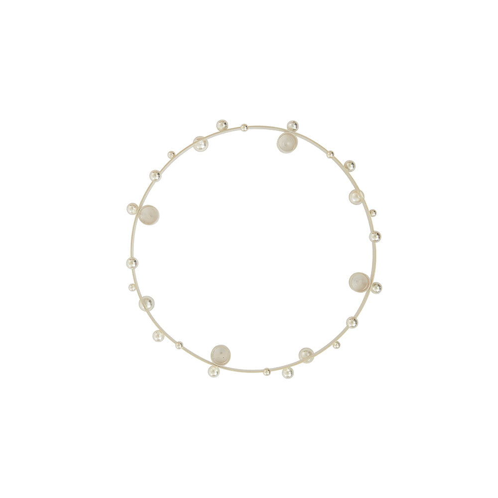 Pearl Advent Candleholder Silver By Oyoy 2