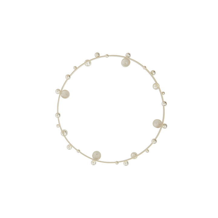 Pearl Advent Candleholder Silver By Oyoy 2