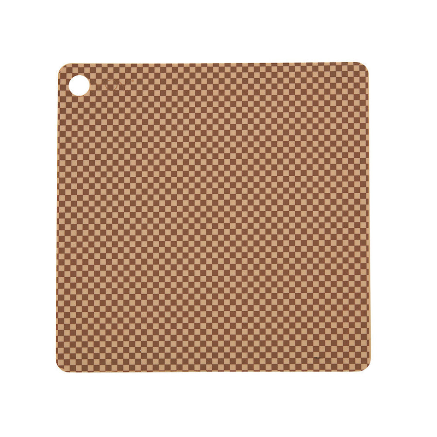 Placemat Checker Pack Of 2 Camel 1