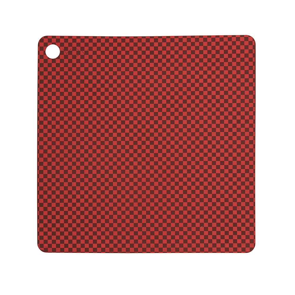 Placemat Checker Pack Of 2 Red 1
