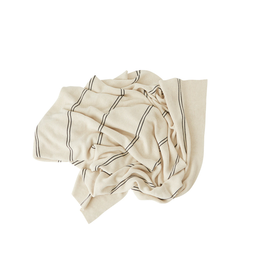 Rivi Living Blanket Offwhite Black By Oyoy L300229 1