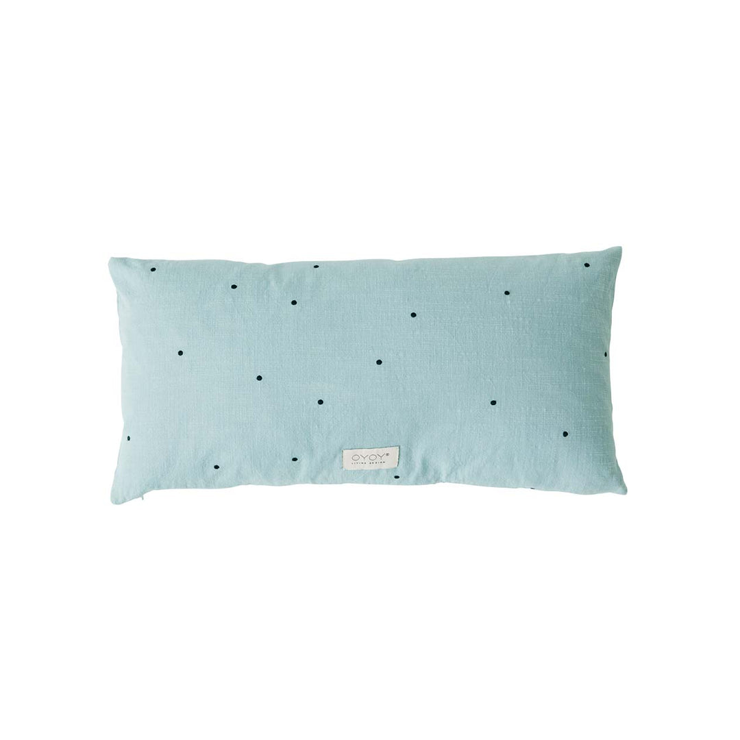 Kyoto Dot Cushion Long Dusty Blue By Oyoy L300288 1