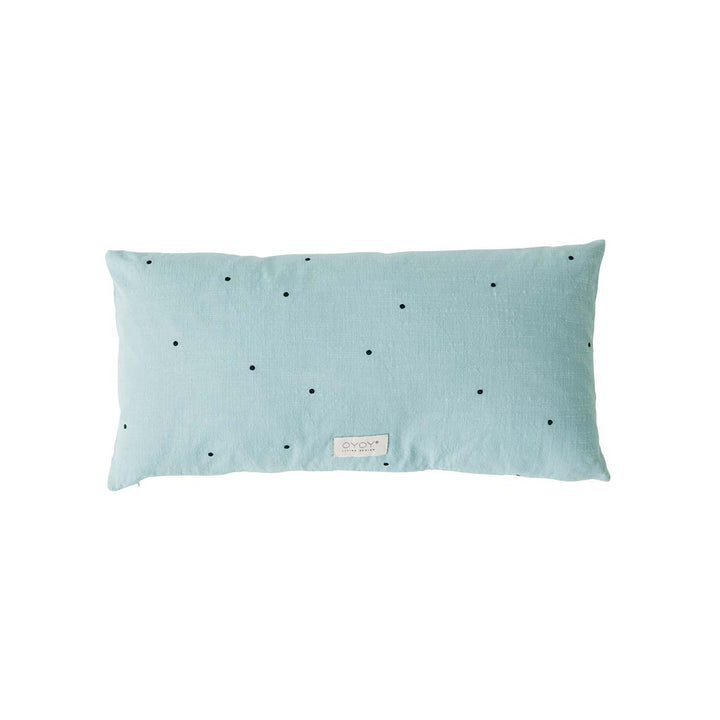 Kyoto Dot Cushion Long Dusty Blue By Oyoy L300288 1