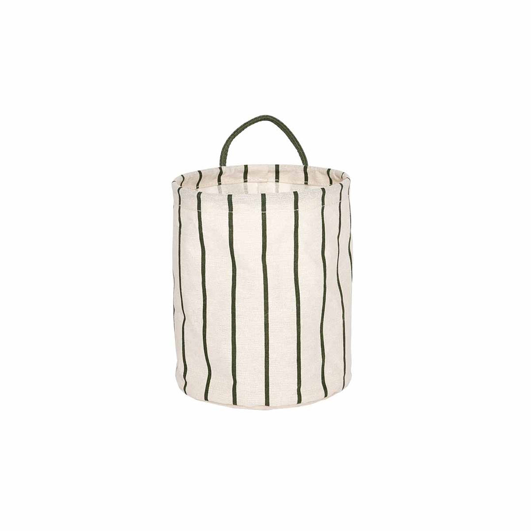 Raita Laundry/Storage Basket in Green / Offwhite 1