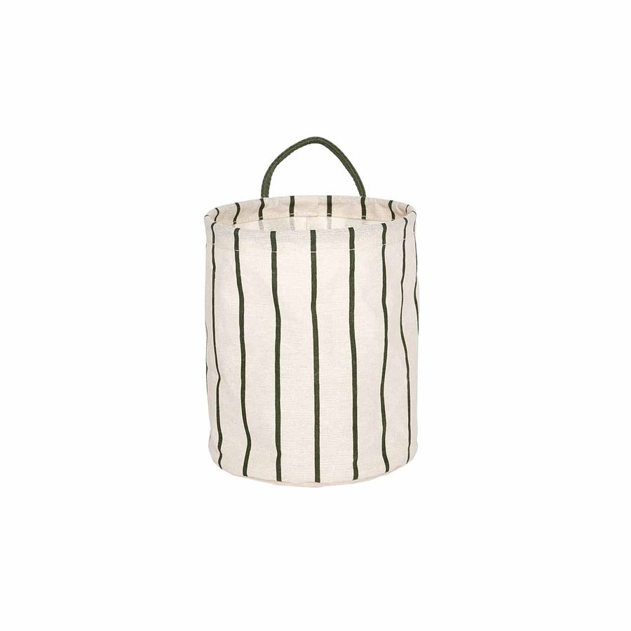 Raita Laundry/Storage Basket in Green / Offwhite 1