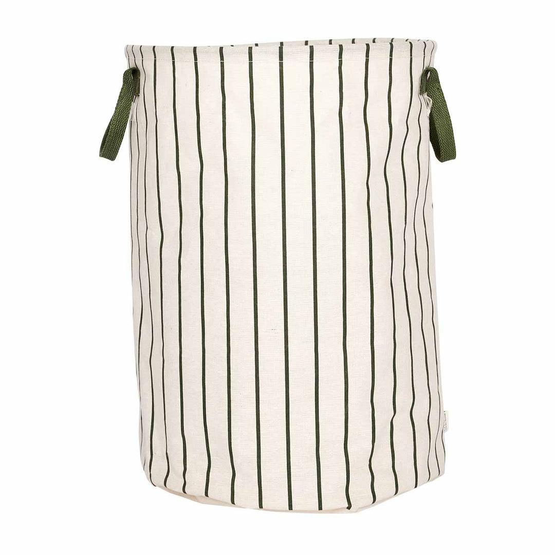 Raita Laundry/Storage Basket in Green / Offwhite 3