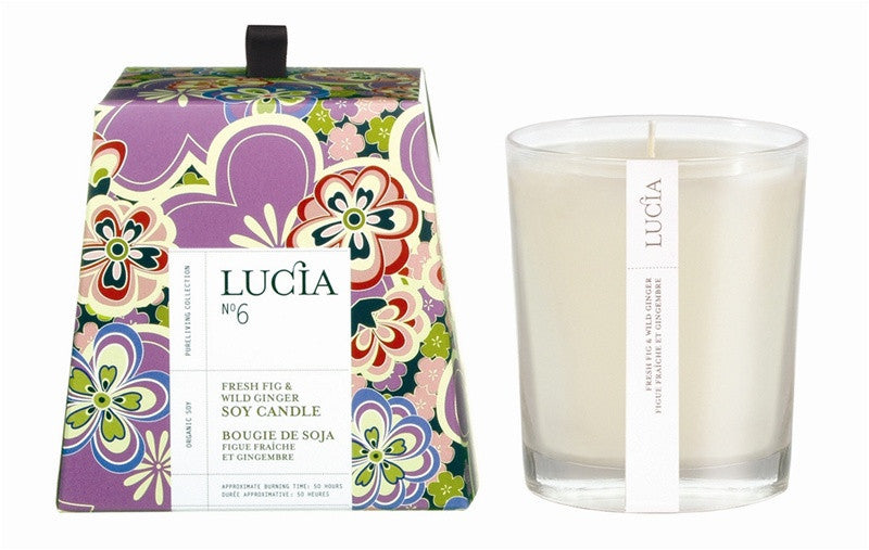 Lucia Fresh Fig & Wild Ginger Soy Candle design by Lucia