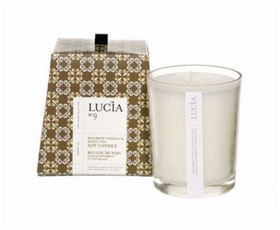 Lucia Bourbon Vanilla and White Tea Candle design by Lucia