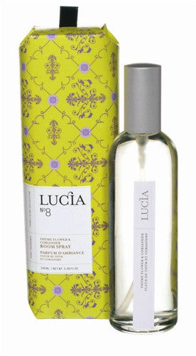 Lucia Thyme Flower and Coriander Room Spray design by Lucia