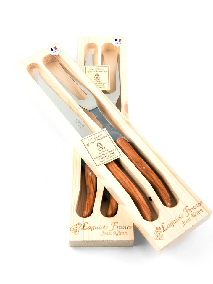 laguiole french olivewood carving in wood box 2