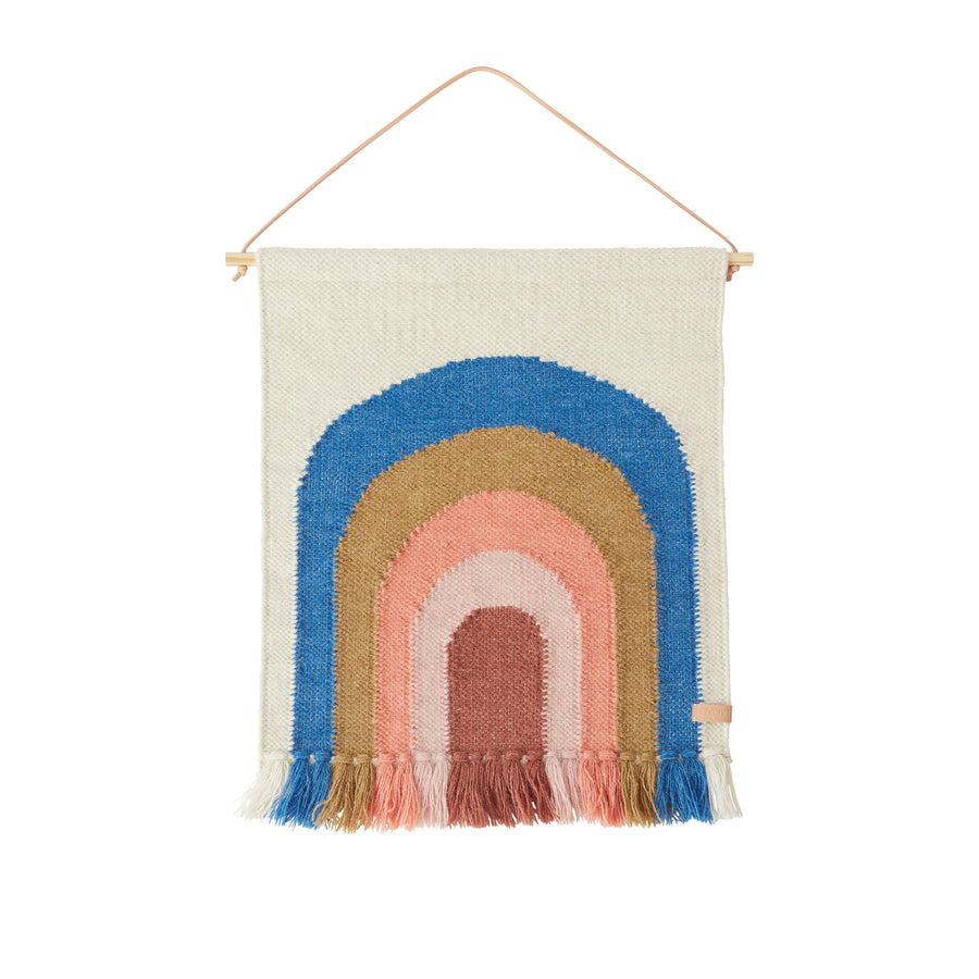 Follow The Rainbow Mini Wall Rug Blue By Oyoy M107217 1
