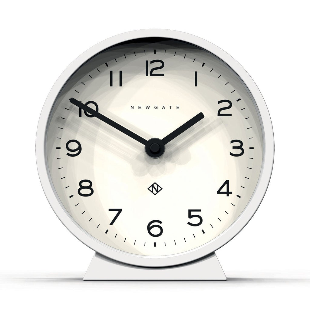 m mantel clock in white design by newgate 1