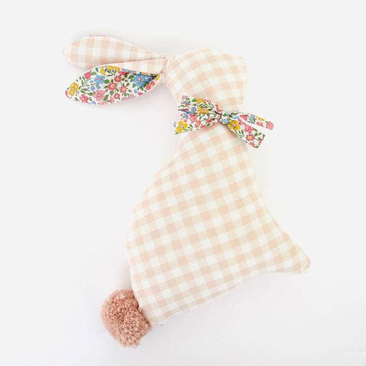 gingham bunny cushion by meri meri mm 219160 2