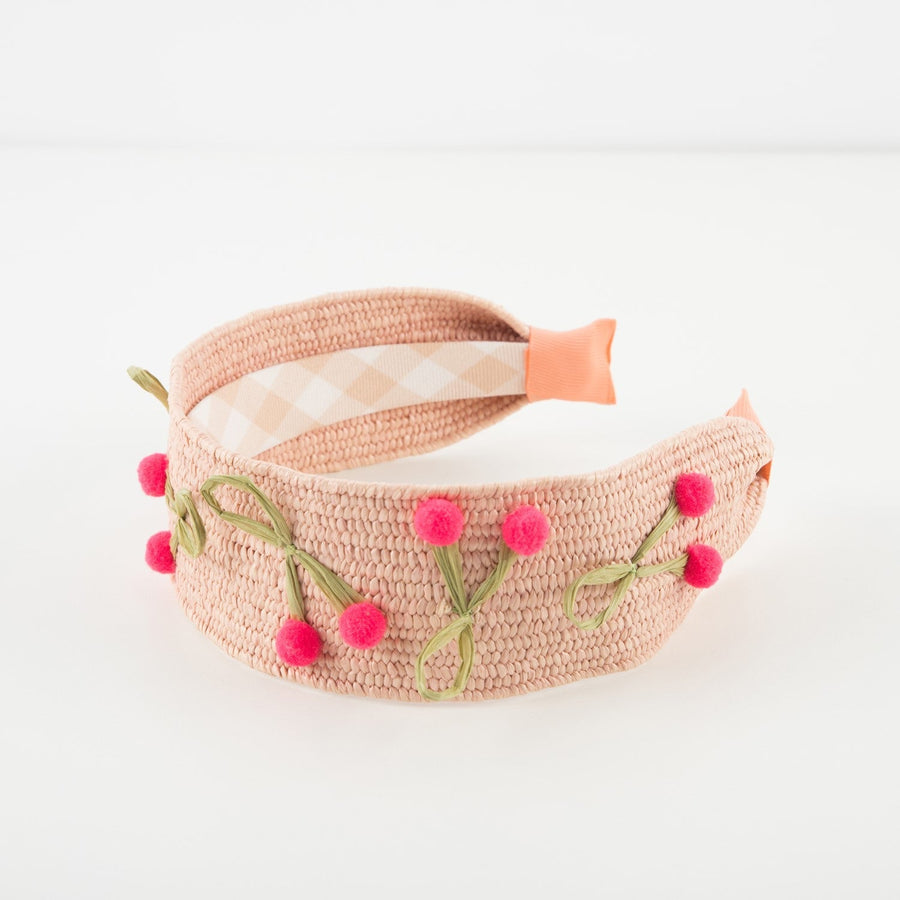 raffia headband cherries by meri meri mm 223164 1