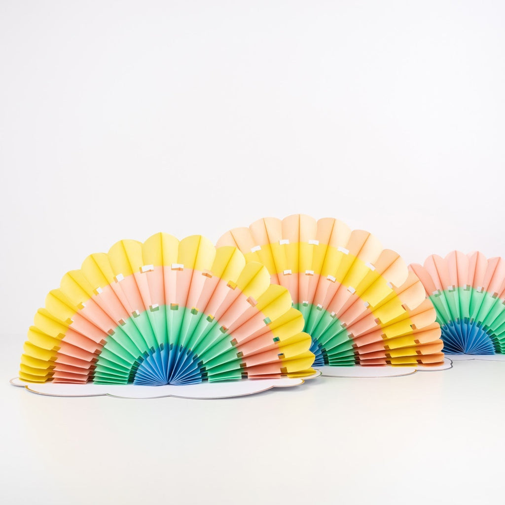 honeycomb rainbow decorations by meri meri mm 223758 1