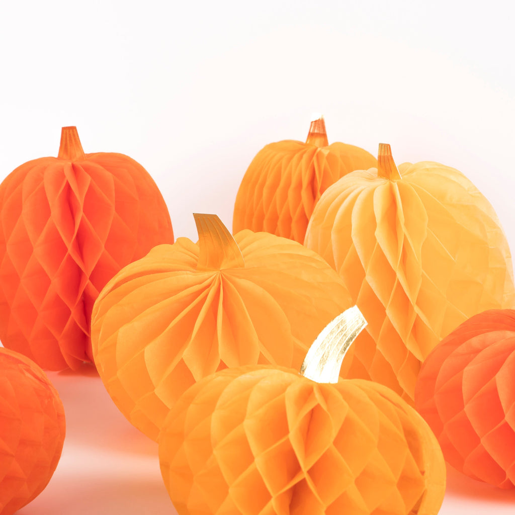 honeycomb pumpkins by meri meri mm 223929 2