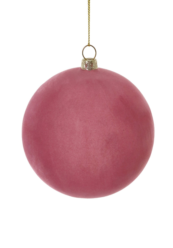 velvet ball holiday ornament in various colors 6