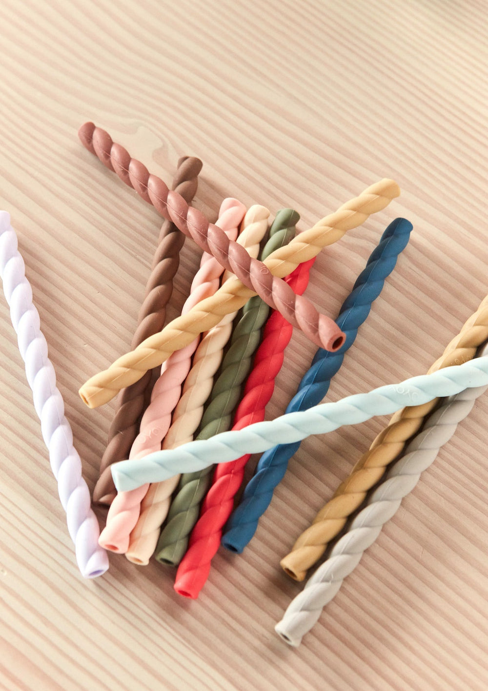 mellow silicone straw set caramel blue 3