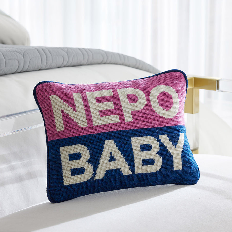 Nepo Baby Needlepoint Pillow By Jonathan Adler Ja 33699 3