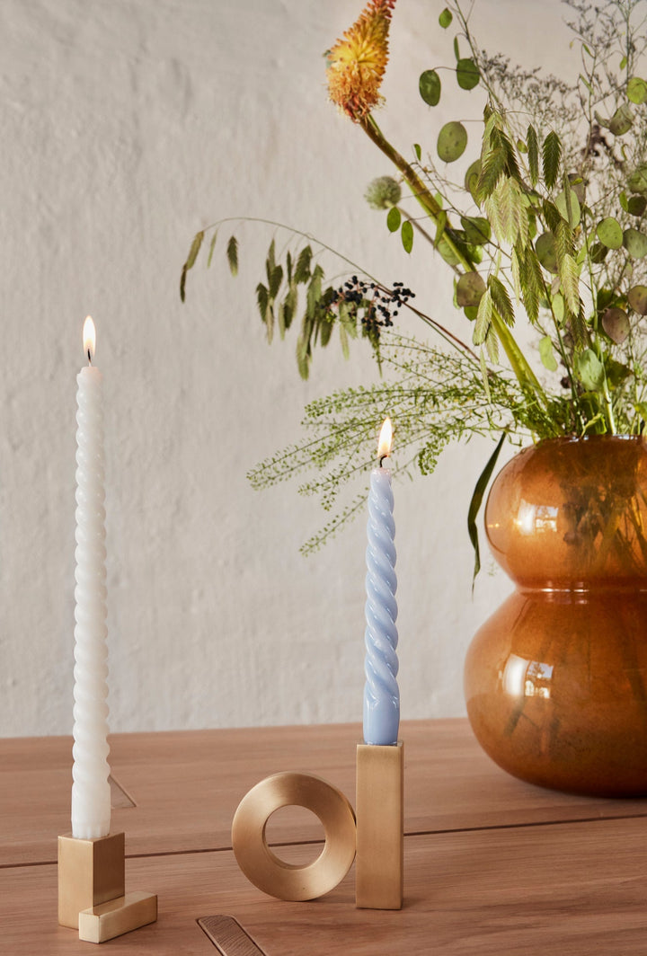 Square Solid Brass Candleholder Brushed Brass By Oyoy L300424 3