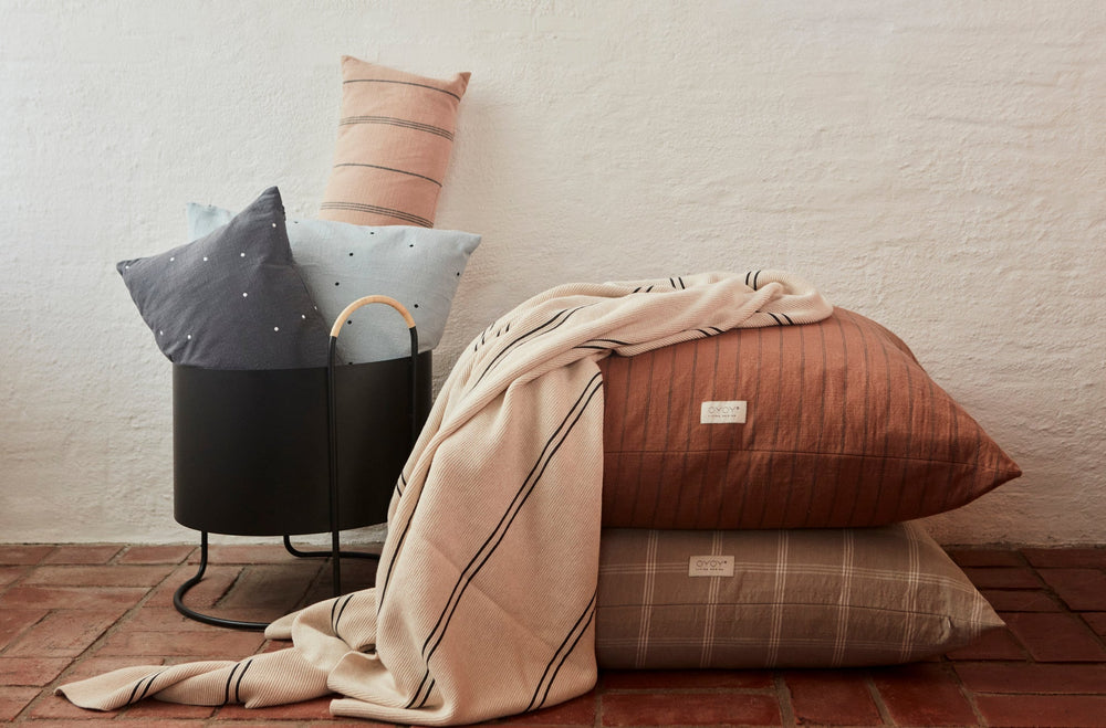 Rivi Living Blanket Offwhite Black By Oyoy L300229 2