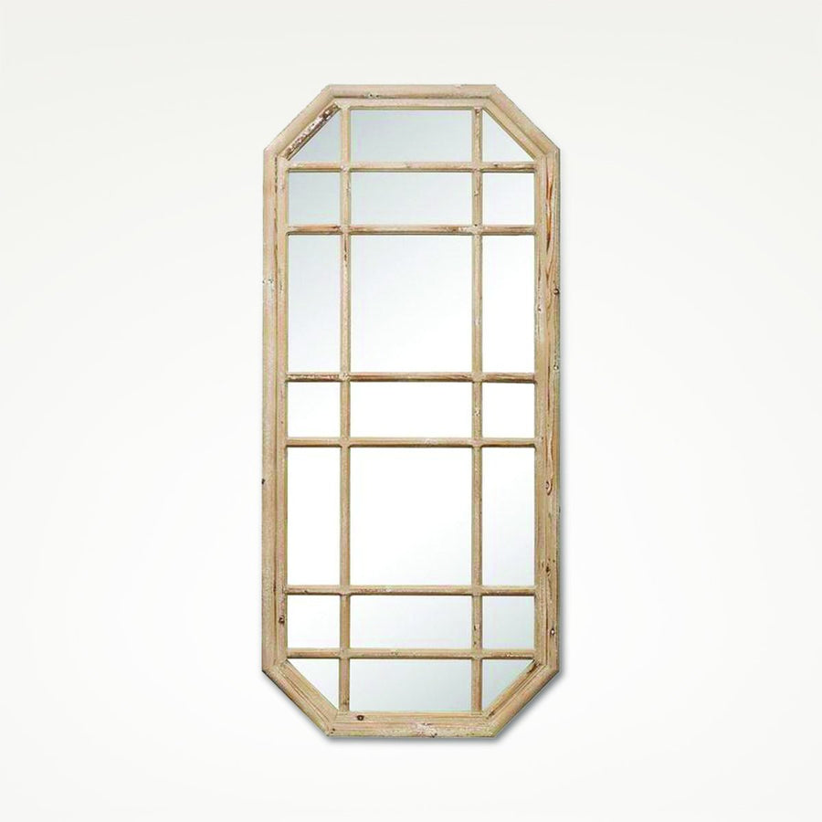 Octagon Wood Framed Mirror 1