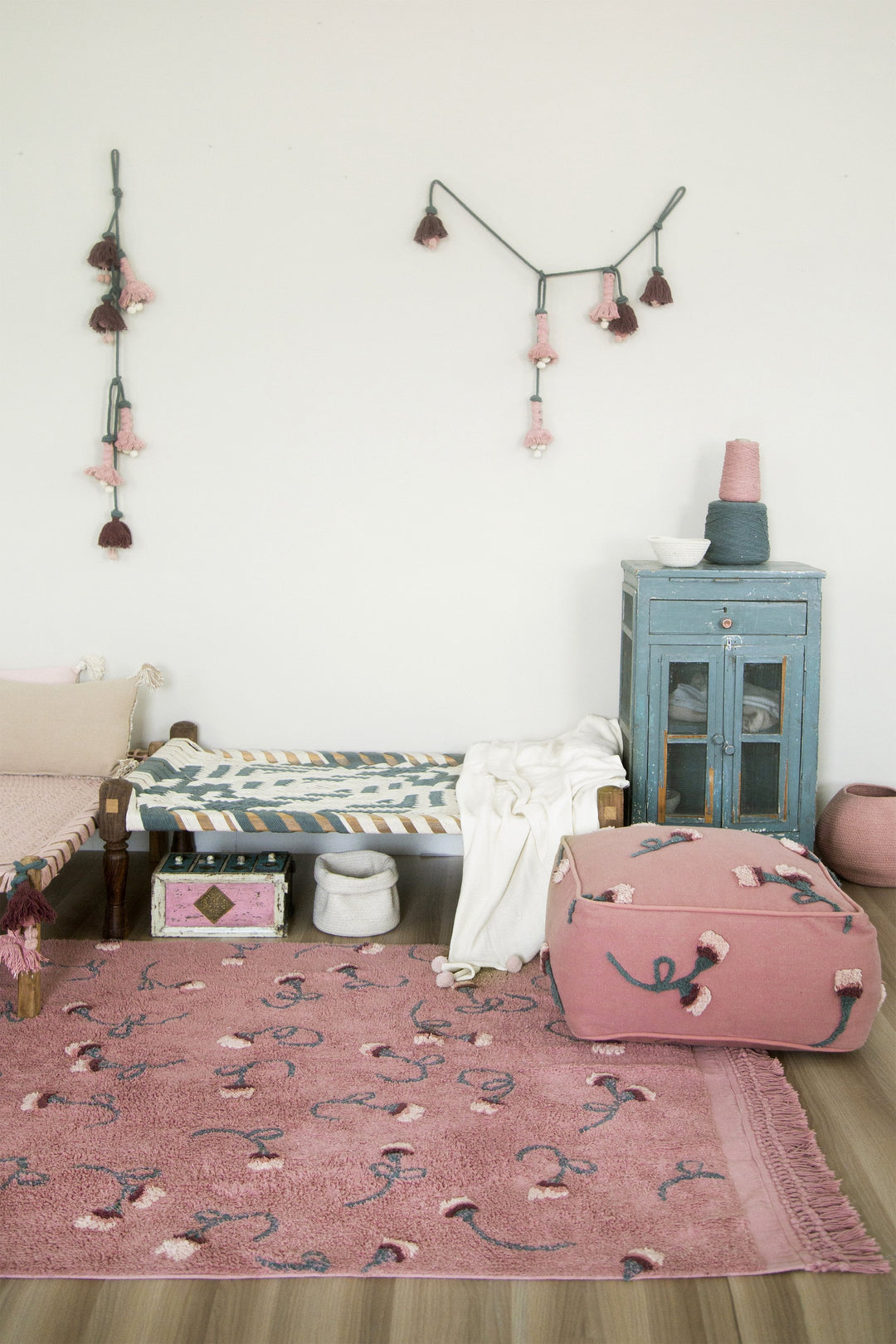 English Garden Pouffe In Ash Rose Design By Lorena Canals 10