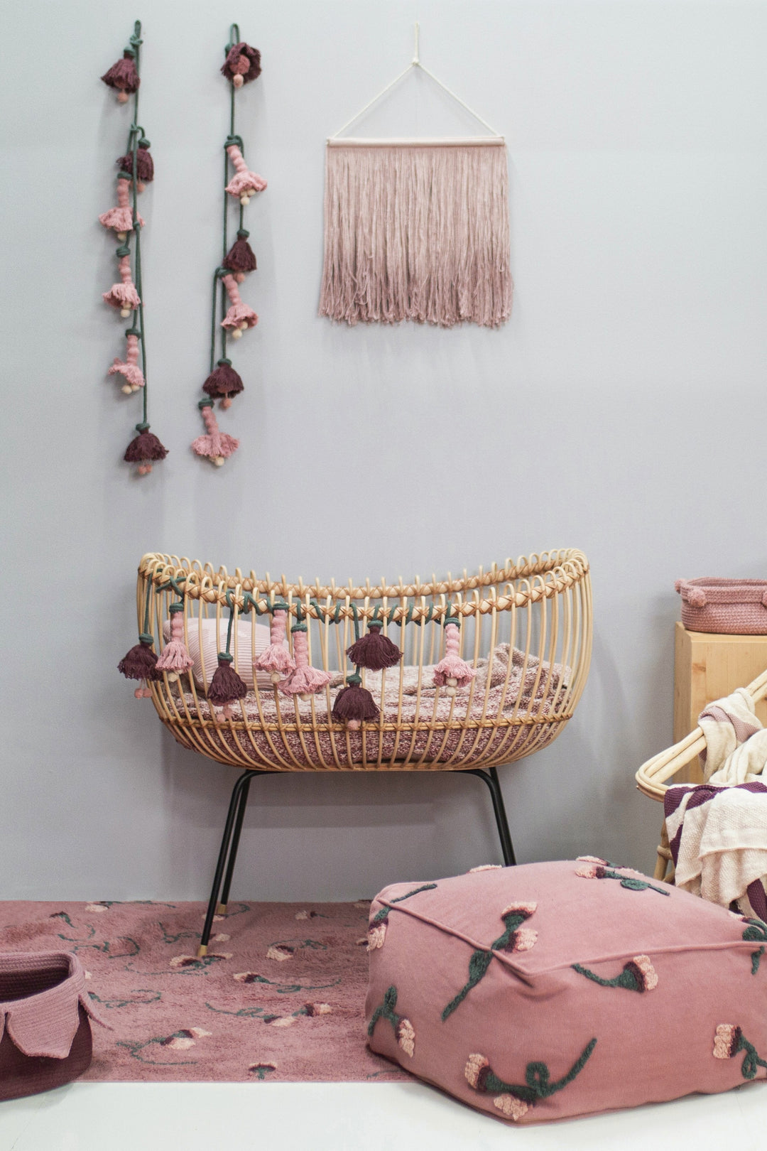 English Garden Pouffe In Ash Rose Design By Lorena Canals 11