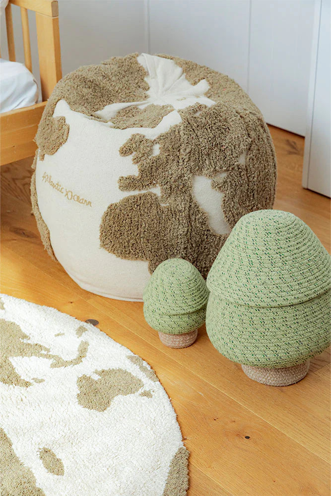 Pouf World Map Rugcycled Lorena Canals P Ruc Wmap 7