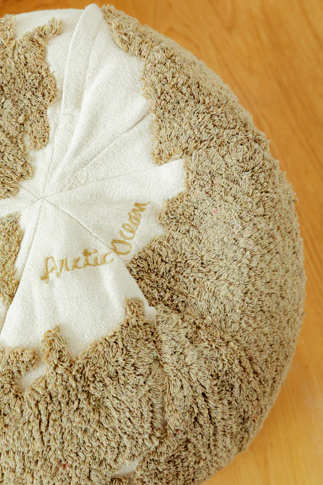 Pouf World Map Rugcycled Lorena Canals P Ruc Wmap 3