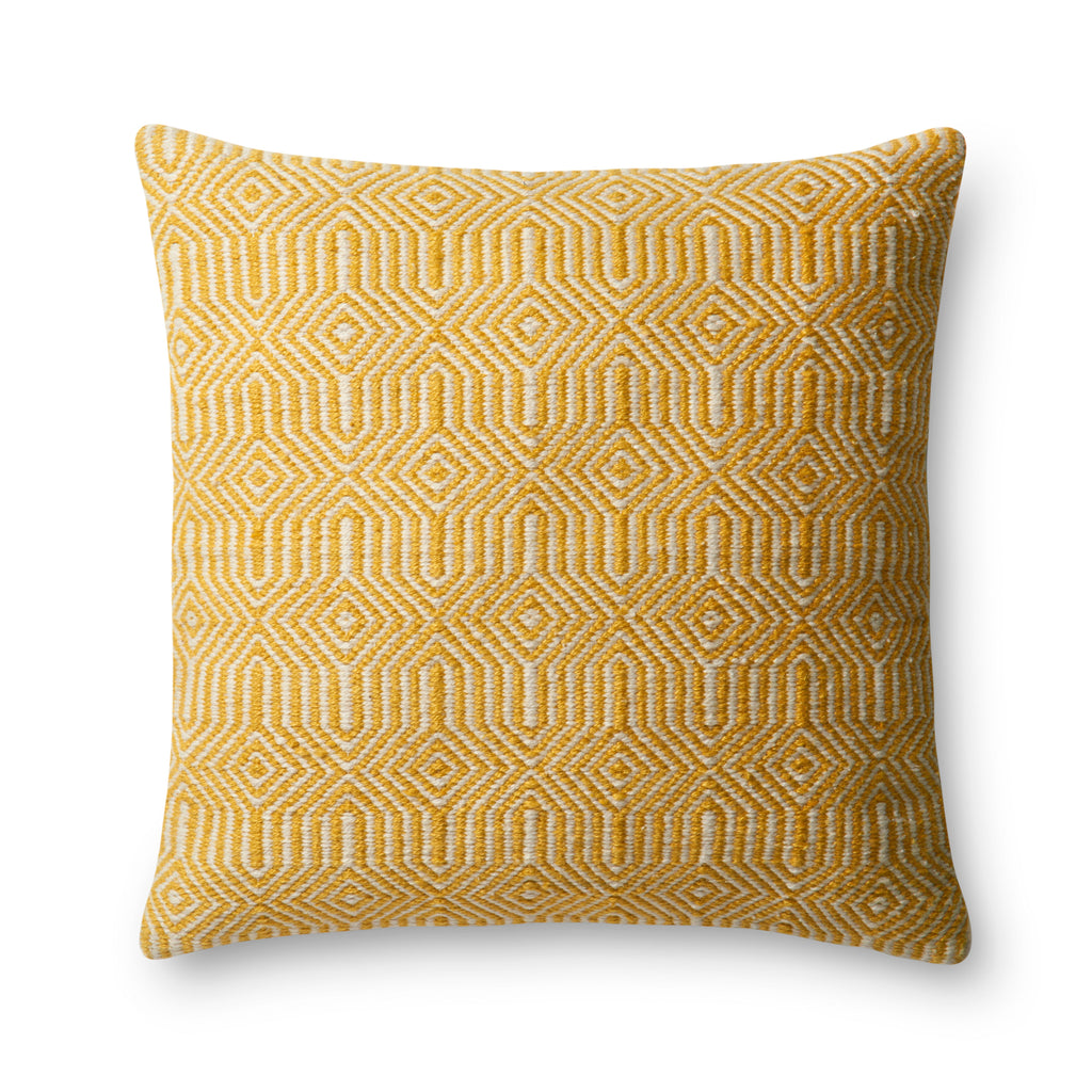 Yellow & Ivory Indoor/Outdoor Pillow by Loloi
