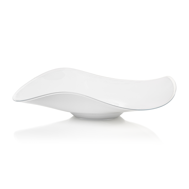 Lagoon Scissor Cut Wave Bowl- Opal White