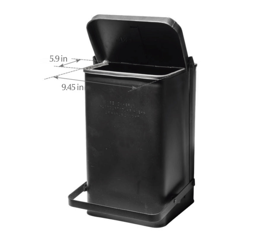 Step Trash Can Black Design By Puebco 3