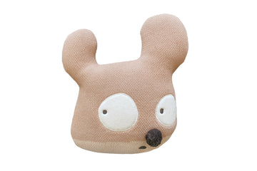 Miss Mighty Mouse Knitted cushion 1