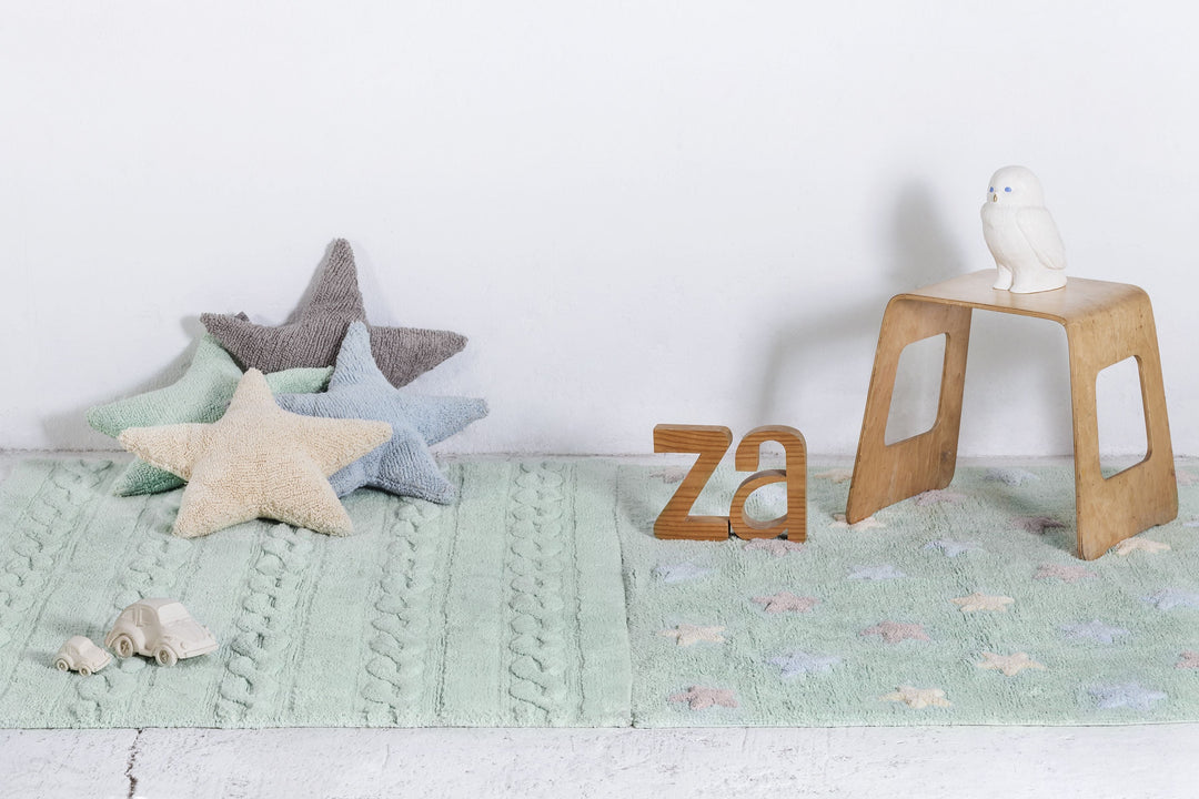 Star Cushion in Soft Mint design by Lorena Canals