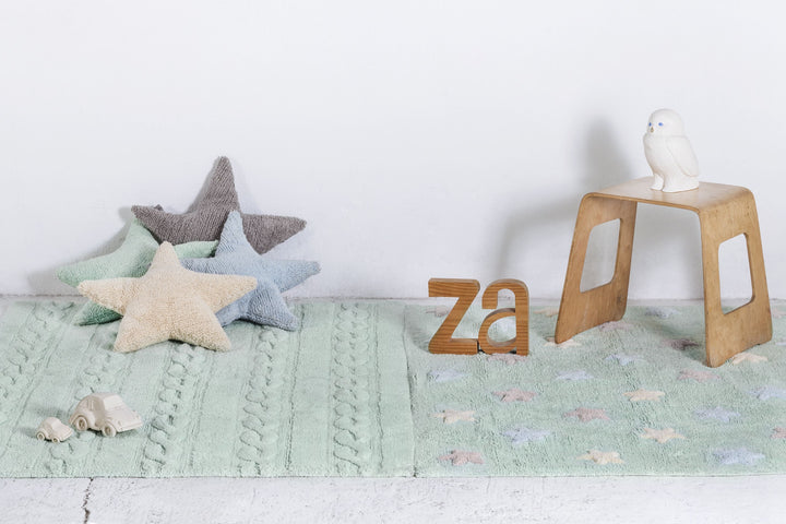 Star Cushion in Soft Mint design by Lorena Canals