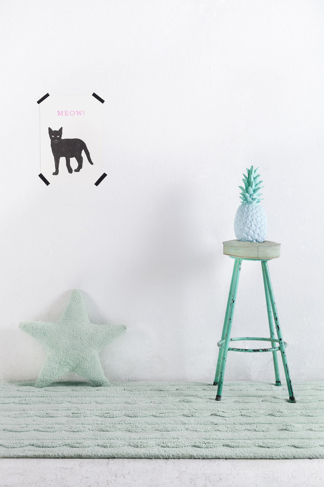 Star Cushion in Soft Mint design by Lorena Canals