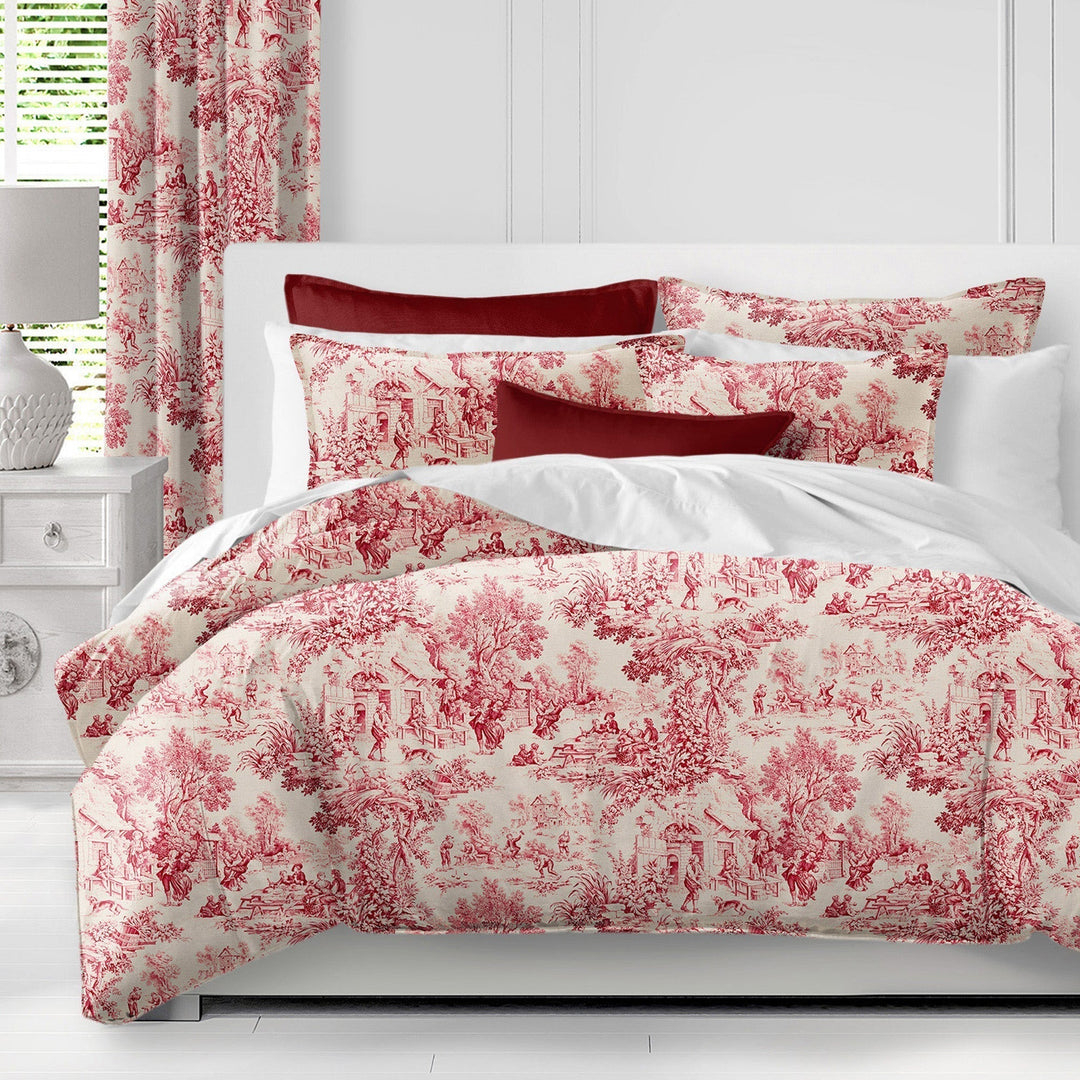 maison toile red bedding by 6ix tailors mai gen red cmf fd 3pc 14