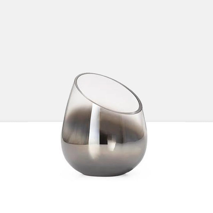 Smoke Mirror Angled Cone Vase Candle Holder In Tall Design By Torre Tagus 1