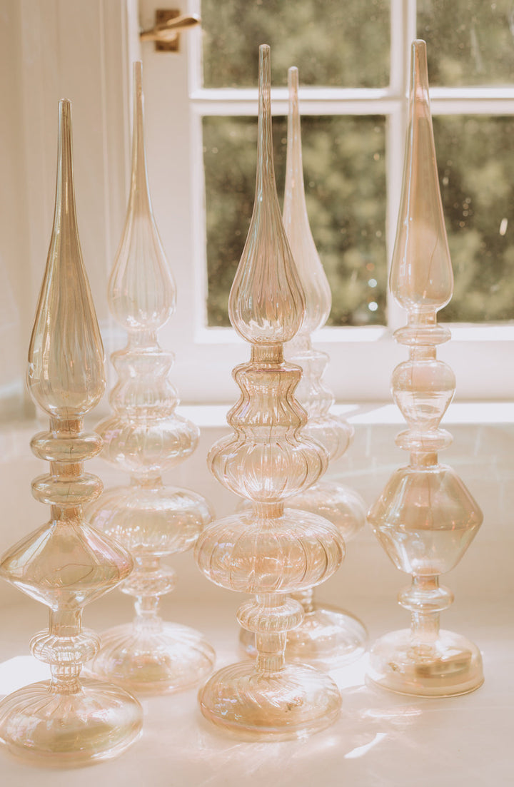 Led White Glass Finial In Various Styles 5