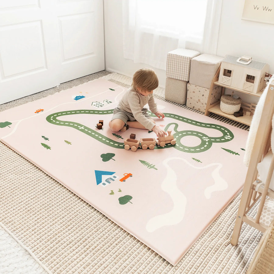 Tiny Land® Double Sided Baby Playmat Forest Track Wonder 1