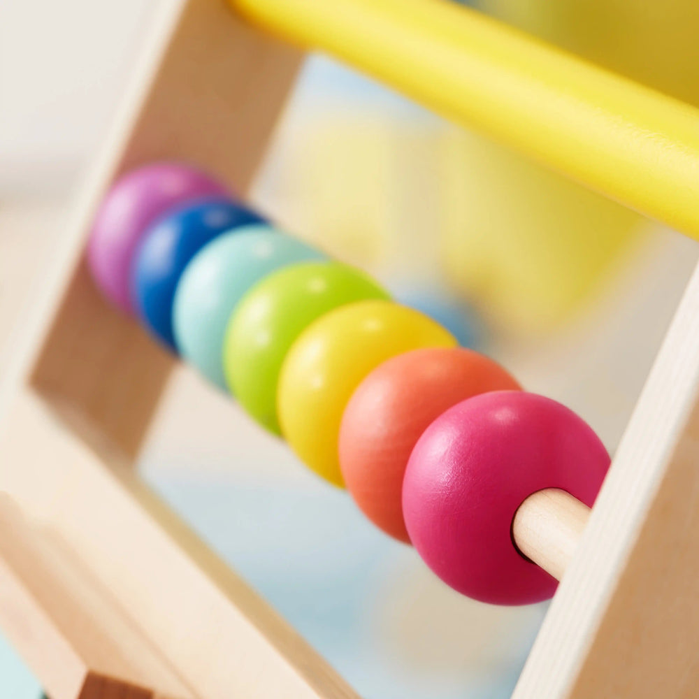 Tiny Land® Premium Natural Wooden Activity Walker 10