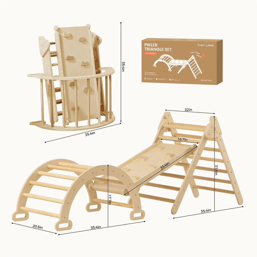 Tiny Land® 7 In 1 Montessori Climbing Set With Play Pad 12