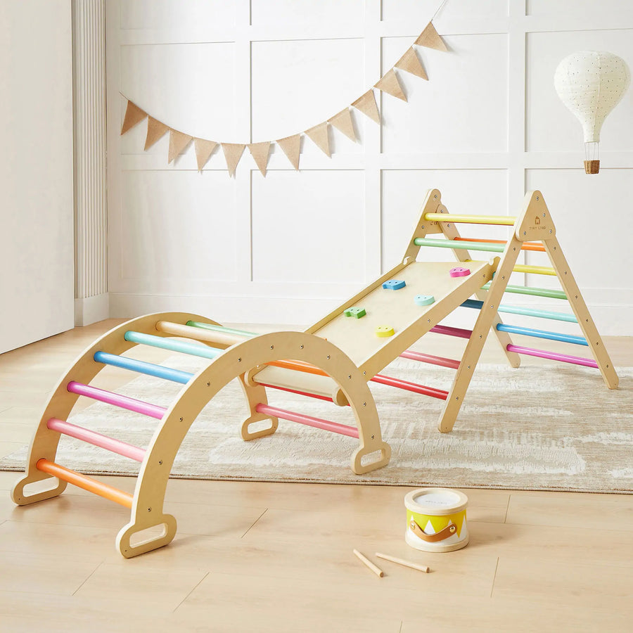 Tiny Land® 7 In 1 Rainbow Climbing Set 1
