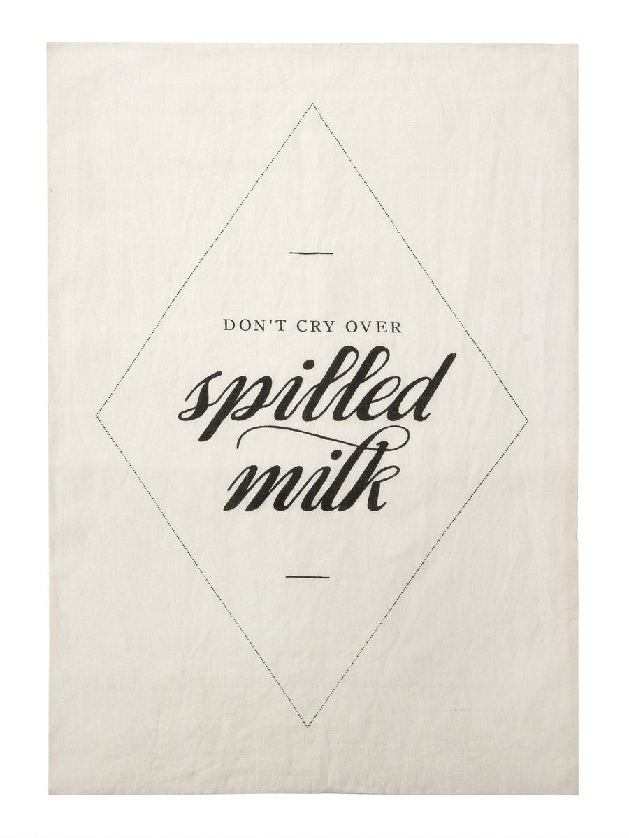 Spilled Milk Tea Towel design by Sir/Madam