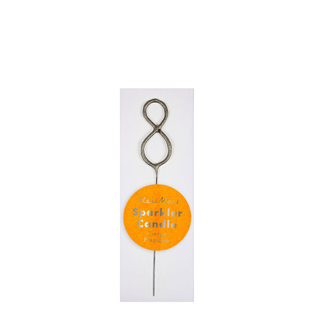 Mini Silver Sparkler Numbers 0 To 9 Candles By Meri Meri 8